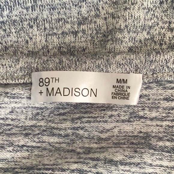 NWT 89th + Madison Artic Blue  Knit Sweater Pearl Embellished 3/4 Ballon Sleeves - Picture 5 of 7